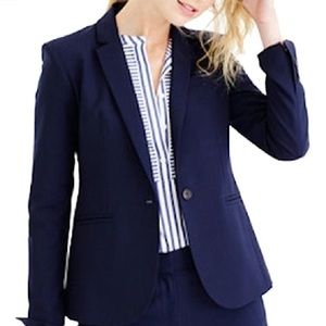 J.Crew Navy Suit Jacket in Super 120s Size 4